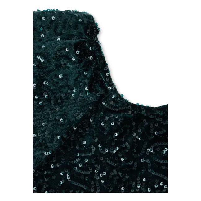 Robe Viola Pailletée | Vert foncé