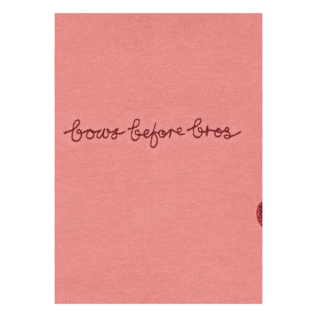 Sweat Lou Nœuds Coton Bio | Rose