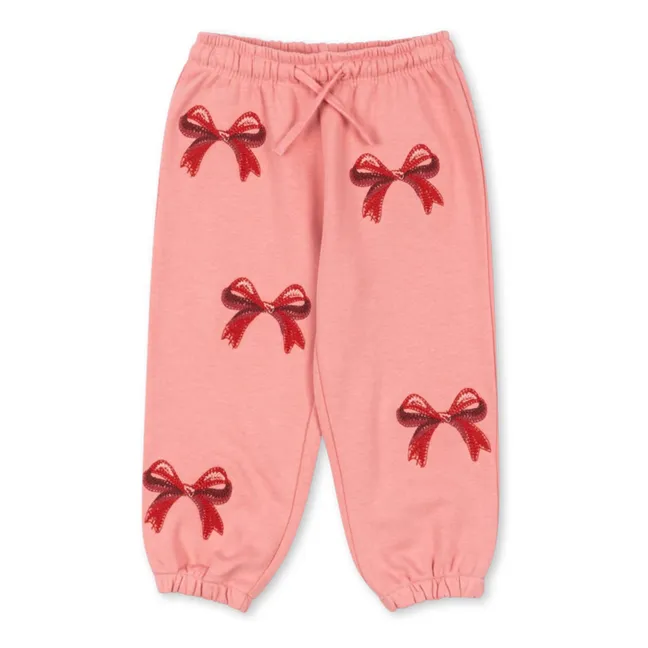 Jogger Lou Nœuds Coton Bio | Rose