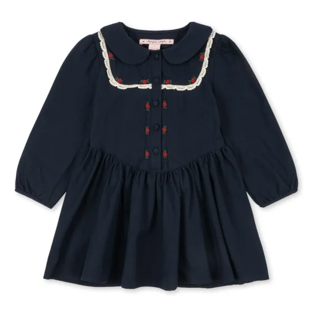 Robe Emmy Coton Bio | Bleu marine