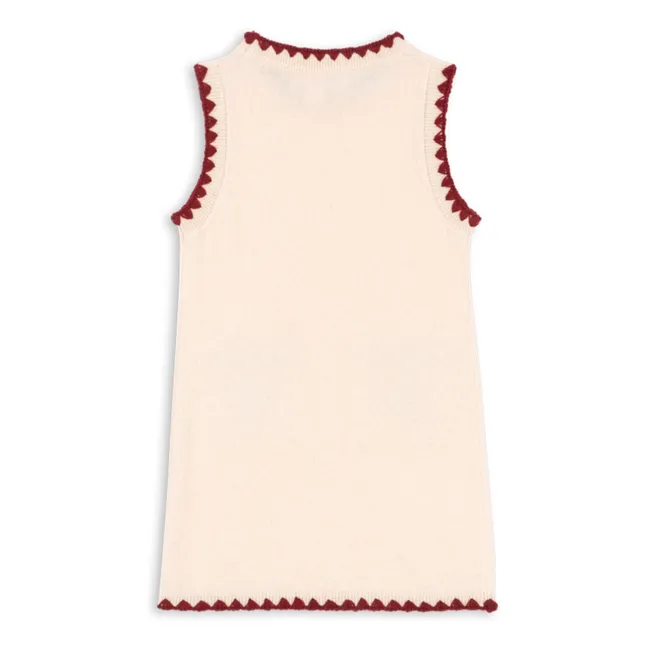 Robe Collette Cerises Laine | Ecru