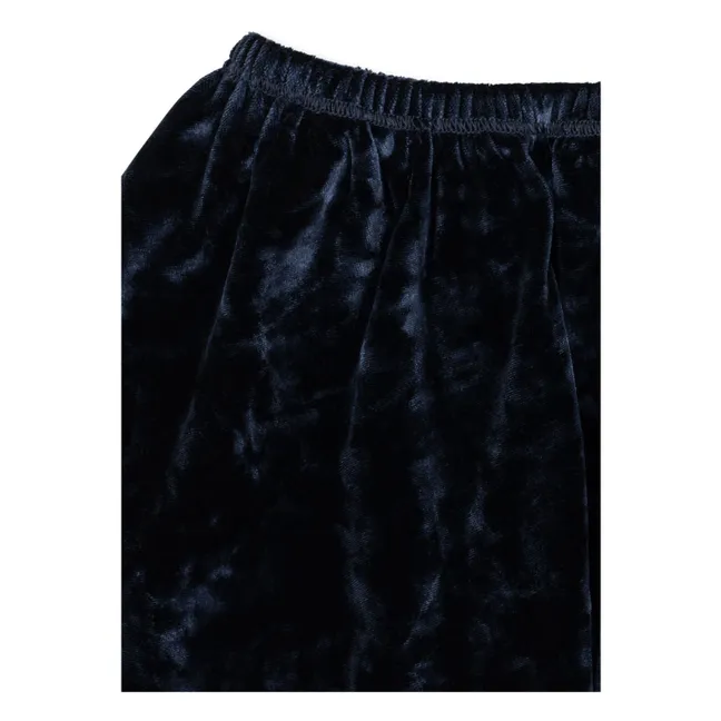 Carlito Velvet skirt Recycled fibers | Navy blue