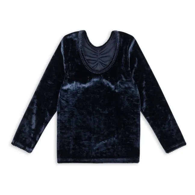 T-Shirt Carlito Velours Recycelte Fasern | Navy