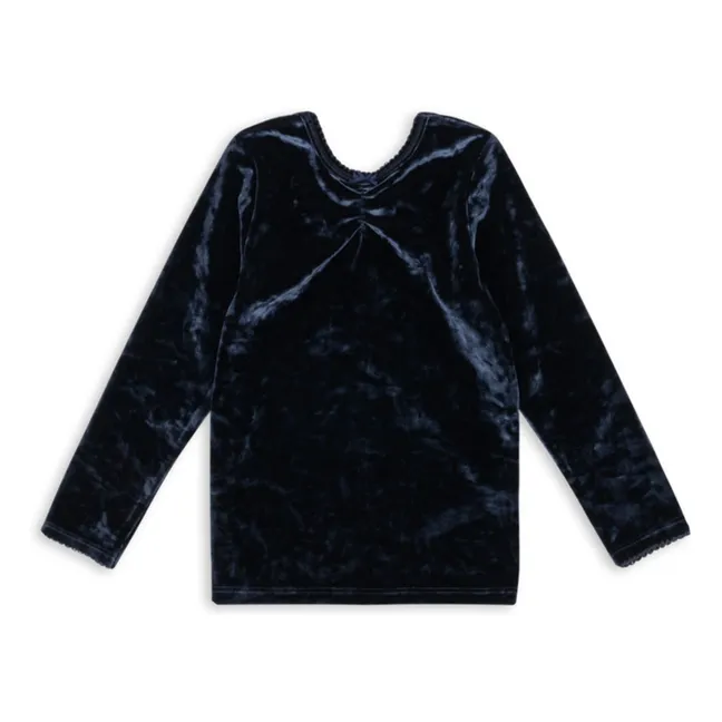 T-shirt Carlito Velours Fibres Recyclées | Bleu marine