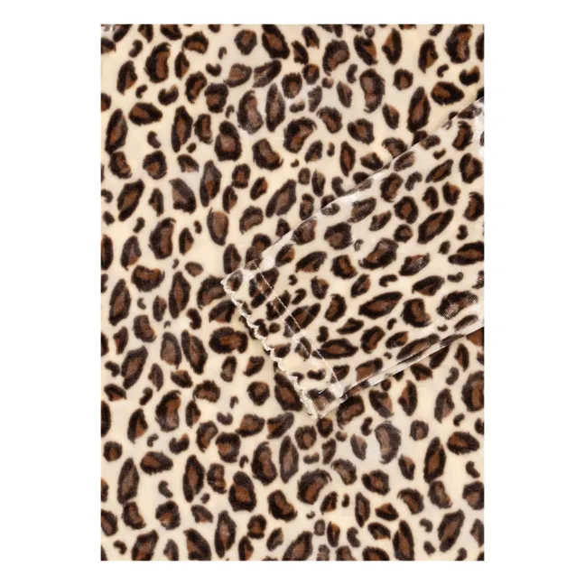 Carlito T-Shirt Leopard Velours Recycelte Fasern | Beige