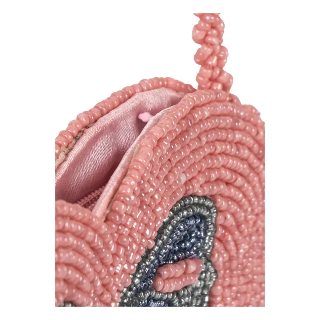 Sac Cœur Perles | Rose