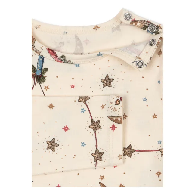 Ensemble Body et Pantalon Lunes Coton Bio | Ecru