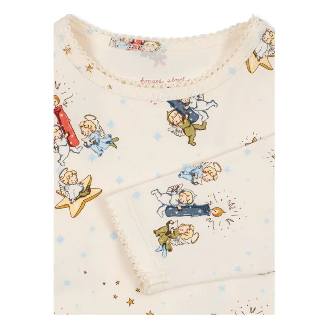 Pigiama Angels in cotone biologico | Ecru