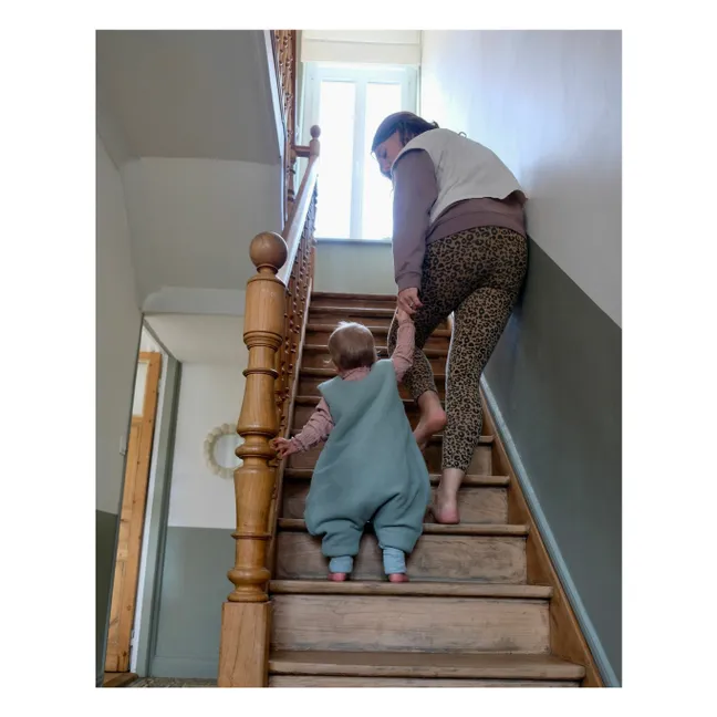 Gigoteuse à pieds en coton bio | Sauge