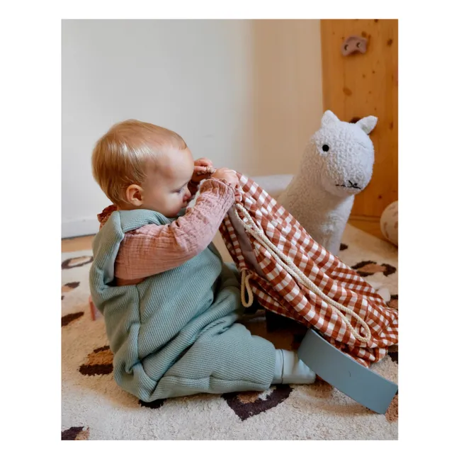 Footed sleeping bag in organic cotton | Sage