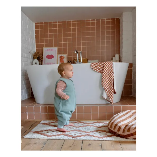 Footed sleeping bag in organic cotton | Sage