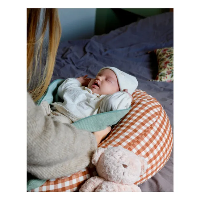 Mehrzweck-Babynestchenbezug Vichy | Karamel