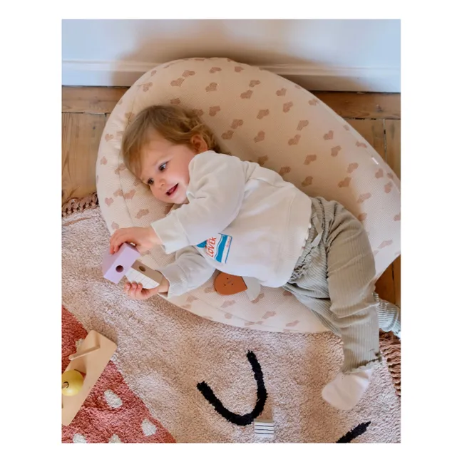 Bezug für Mehrzweck-Babynest Herz | Cremefarben