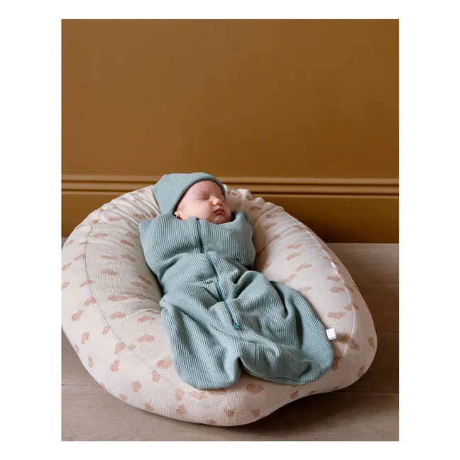 Housse pour nid bébé multi-usage Cœur | Crème