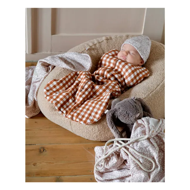 Vichy organic cotton swaddling bag | Caramel