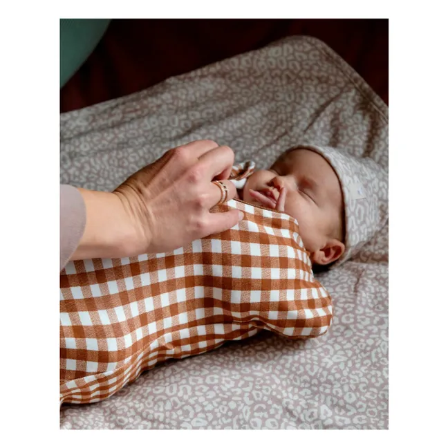 Vichy organic cotton swaddling bag | Caramel