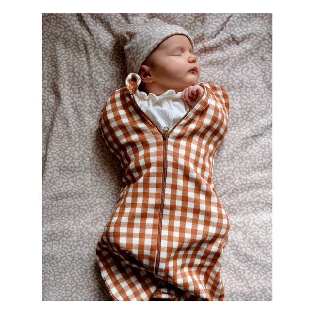 Vichy organic cotton swaddling bag | Caramel