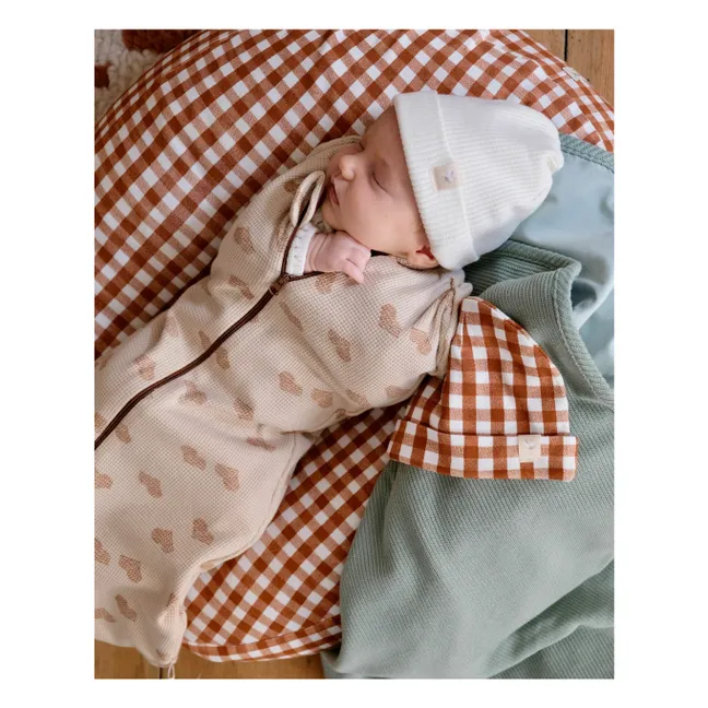 Wickelschlafsack aus Bio-Baumwolle Coeur | Cremefarben