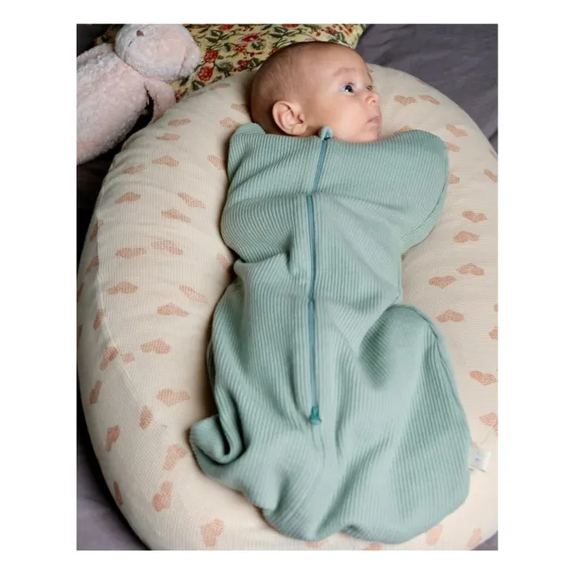 Organic cotton swaddling bag | Sage