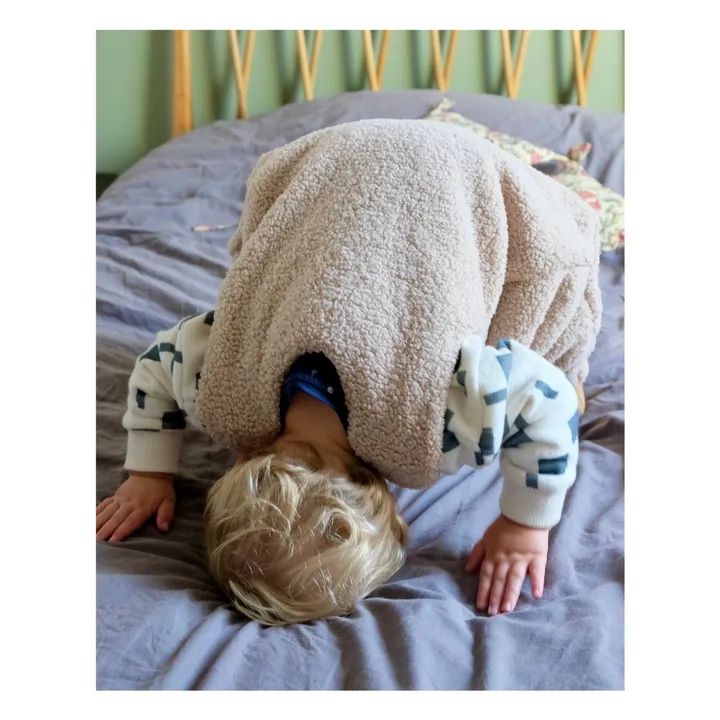 Gigoteuse à pieds en coton bio Teddy | Sable- Image produit n°4