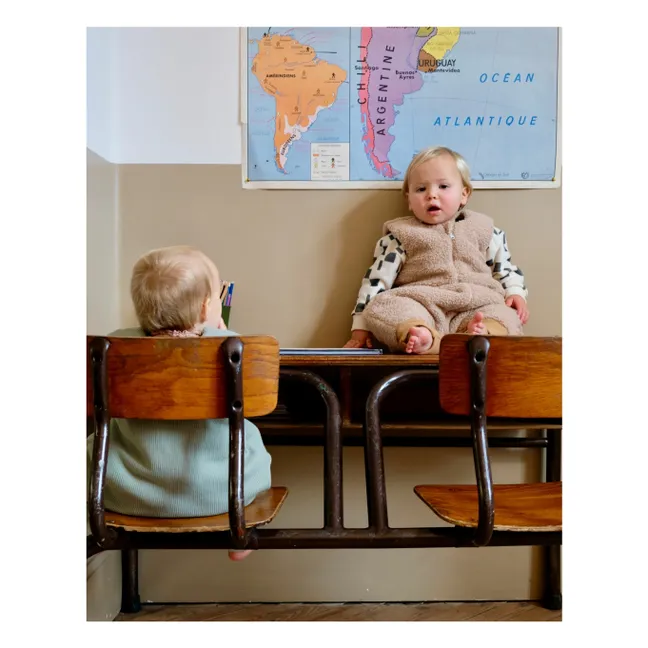 Saco de dormir con pies de algodón ecológico Teddy | Arena