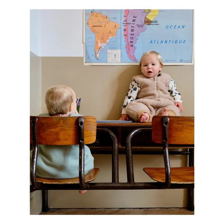 Gigoteuse à pieds en coton bio Teddy | Sable- Image produit n°3