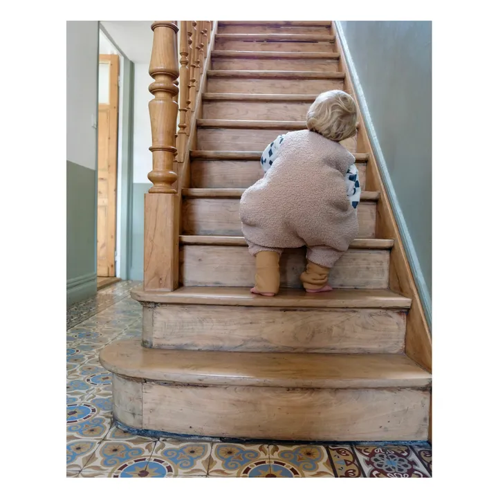 Gigoteuse à pieds en coton bio Teddy | Sable- Image produit n°2