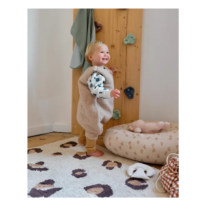 Gigoteuse à pieds en coton bio Teddy | Sable- Image produit n°1