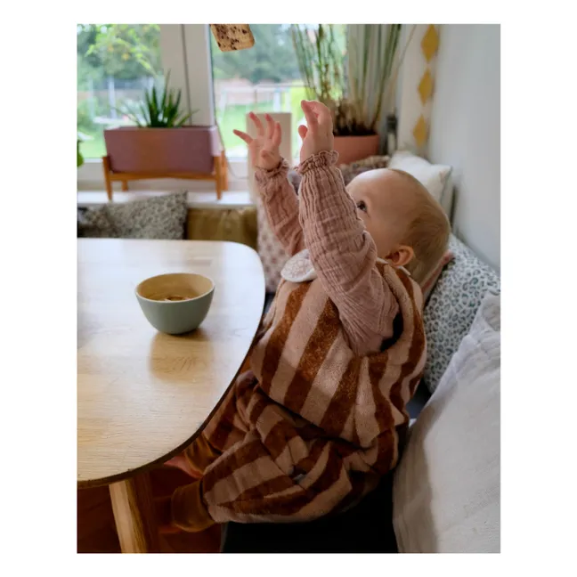 Babyschlafsack mit Füßen aus Bio-Baumwolle Mocha Latte