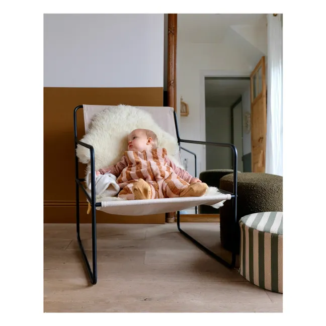 Babyschlafsack mit Füßen aus Bio-Baumwolle Mocha Latte