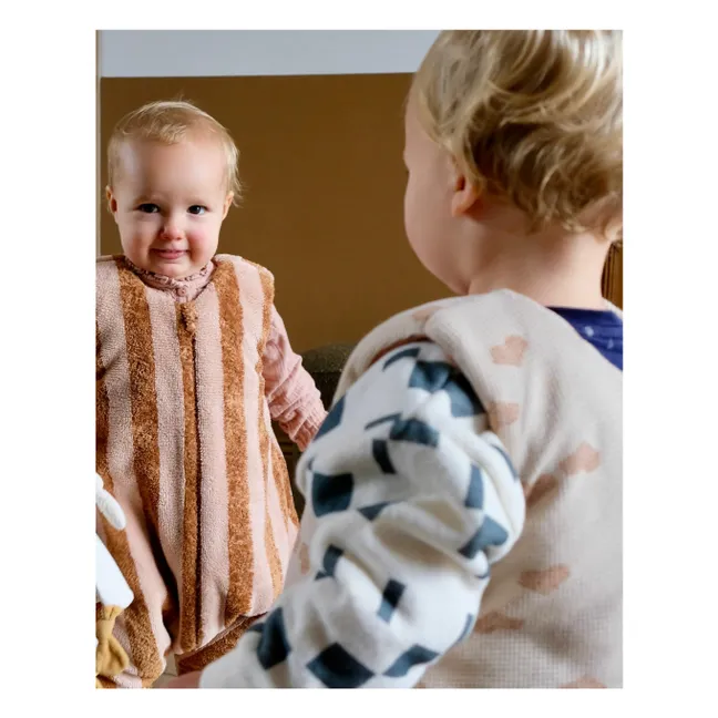 Babyschlafsack mit Füßen aus Bio-Baumwolle Mocha Latte