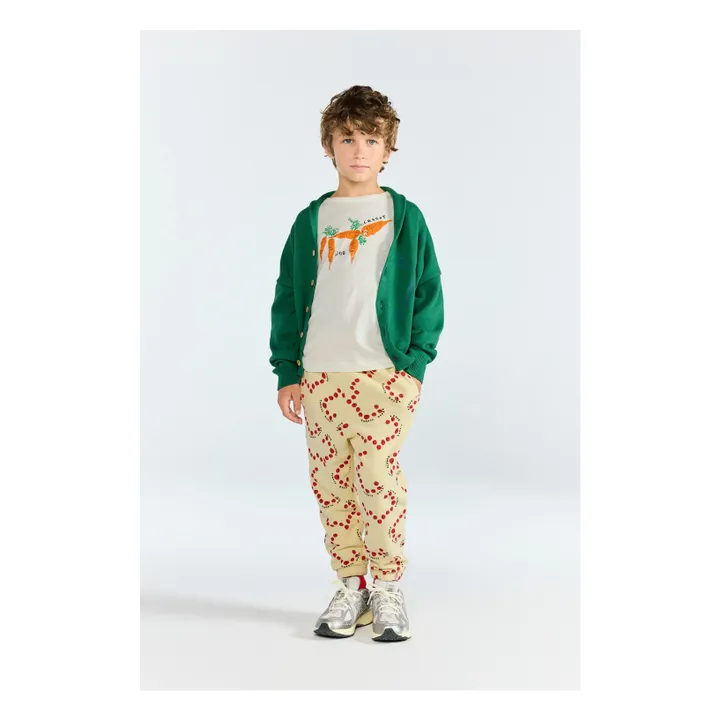 Cardigan Racoon Coton Bio | Vert- Image produit n°1