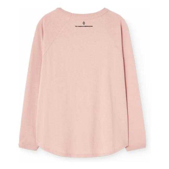 Camiseta de algodón orgánico Oso hormiguero | Rosa Pálido