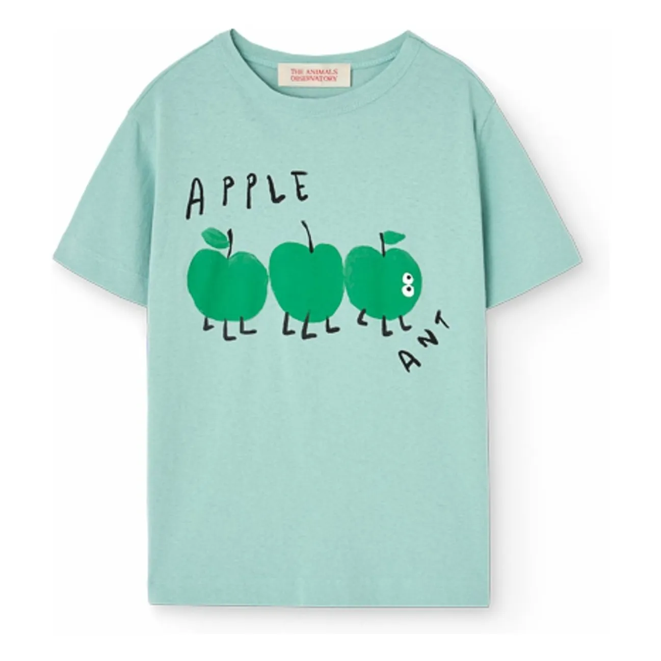 The Animals Observatory Turquoise Rooster Organic Cotton T-Shirt