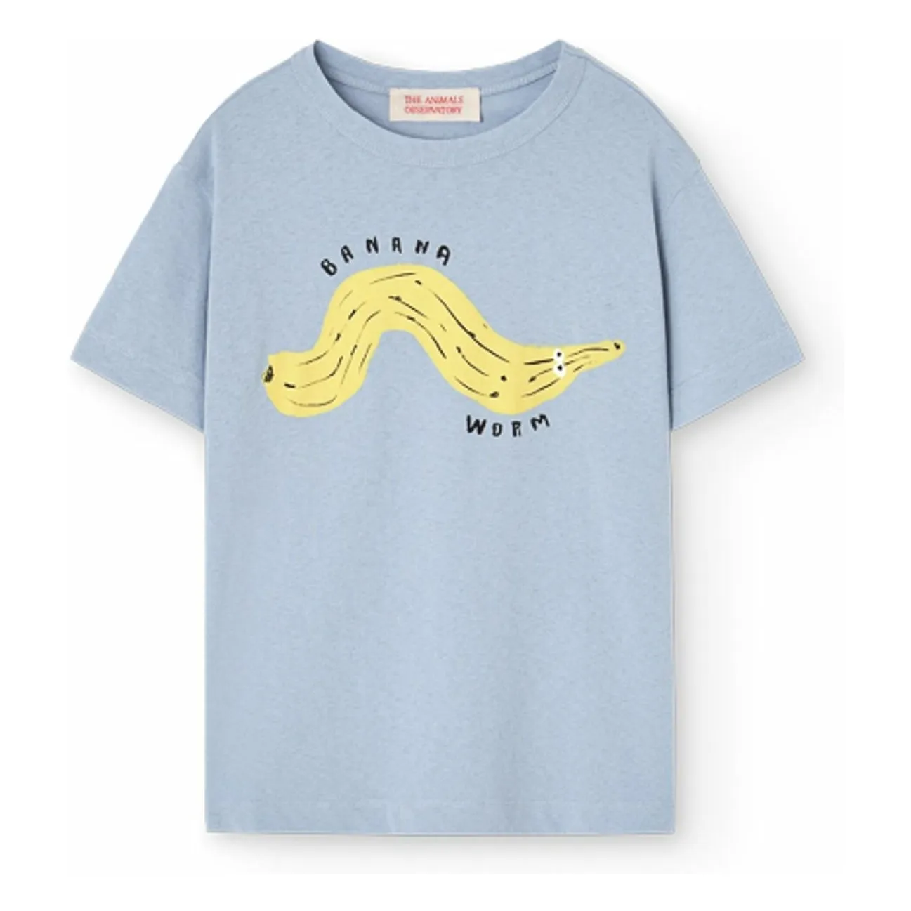 The Animals Observatory Grey Blue Rooster Organic Cotton T-Shirt
