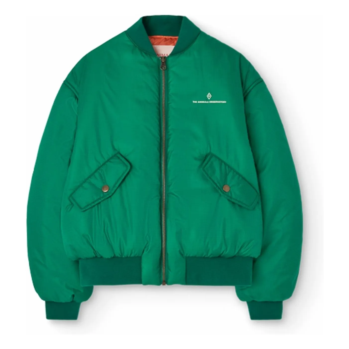 The Animals Observatory Green Panda Bomber Recycled Fiber