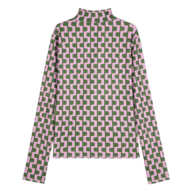 T-shirt Col Roulé Imprimée - Collection Femme | Violet