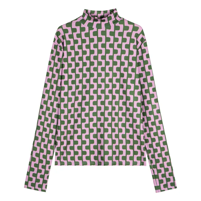 T-shirt Col Roulé Imprimée - Collection Femme | Violet