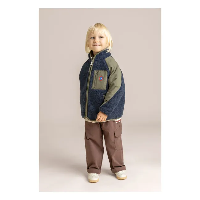 Veste Polaire Réversible Monceau Fibres Recyclées | Vert kaki