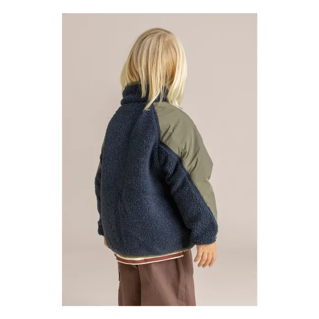 Veste Polaire Réversible Monceau Fibres Recyclées | Vert kaki