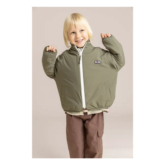 Veste Polaire Réversible Monceau Fibres Recyclées | Vert kaki