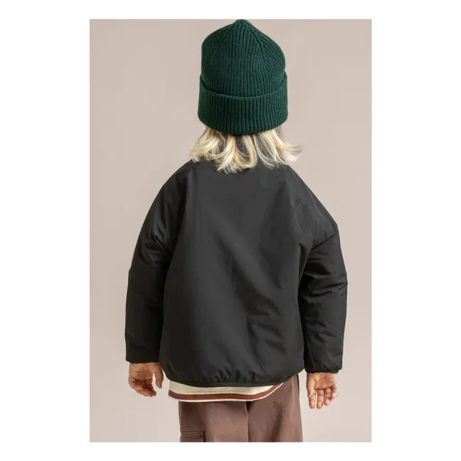 Veste Polaire Réversible Monceau Léopard Fibres Recyclées | Noir