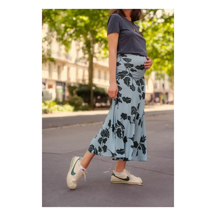Jupe de Grossesse Mira Tokyo | Bleu- Image produit n°2