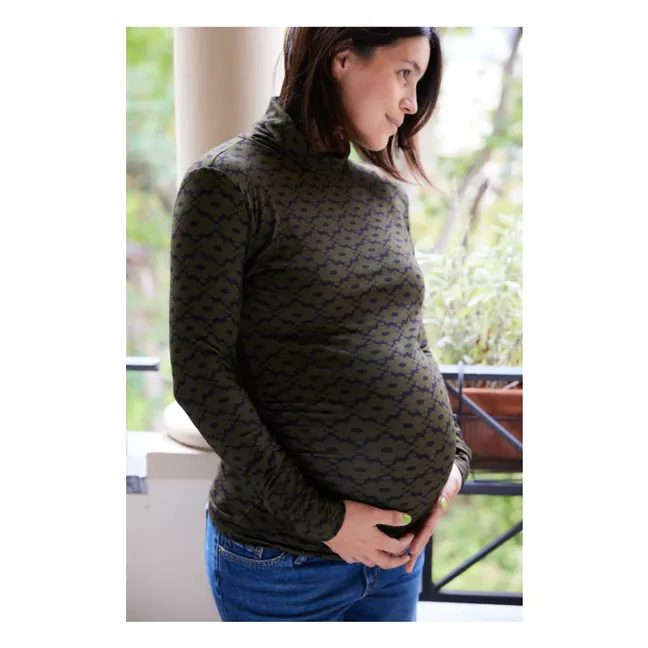 Schwangerschaftstop Mathilda Seventies | Khaki