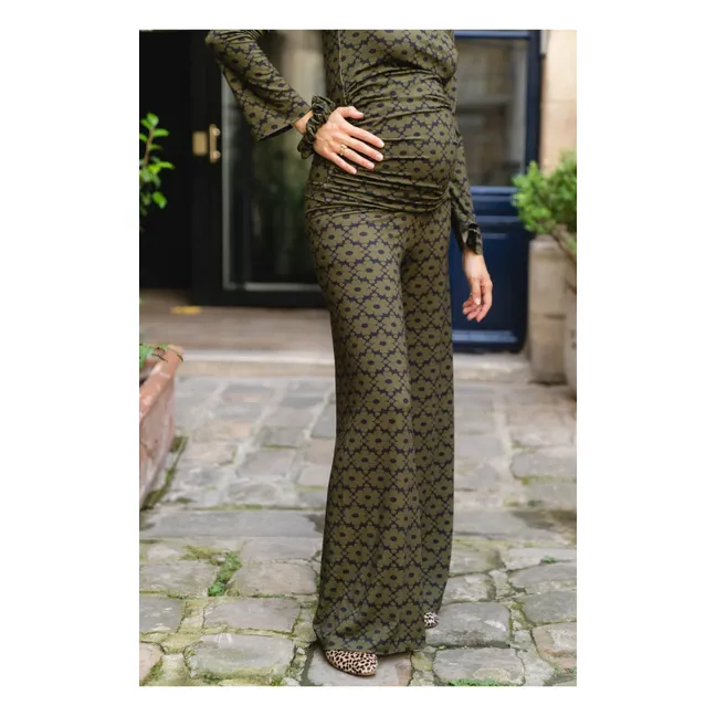 Pantalones de embarazada Andrea Seventies | Verde Kaki