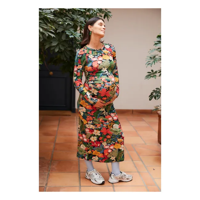 Robe de Grossesse Thelma Berries | Vert