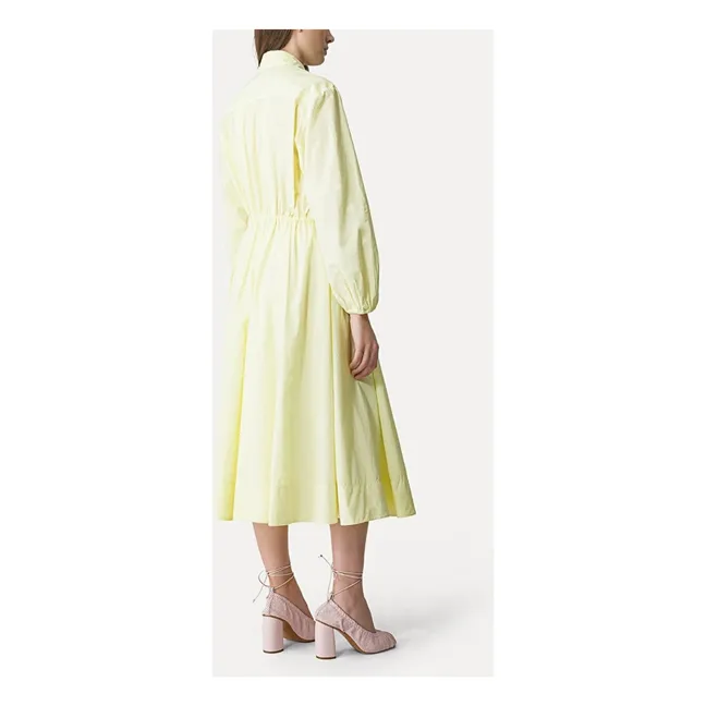 Cotton Poplin Dress | Yellow