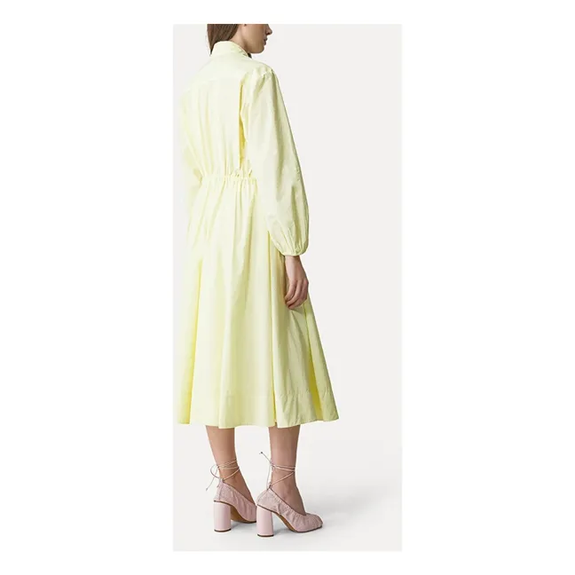 Vestido de popelina de algodón | Amarillo