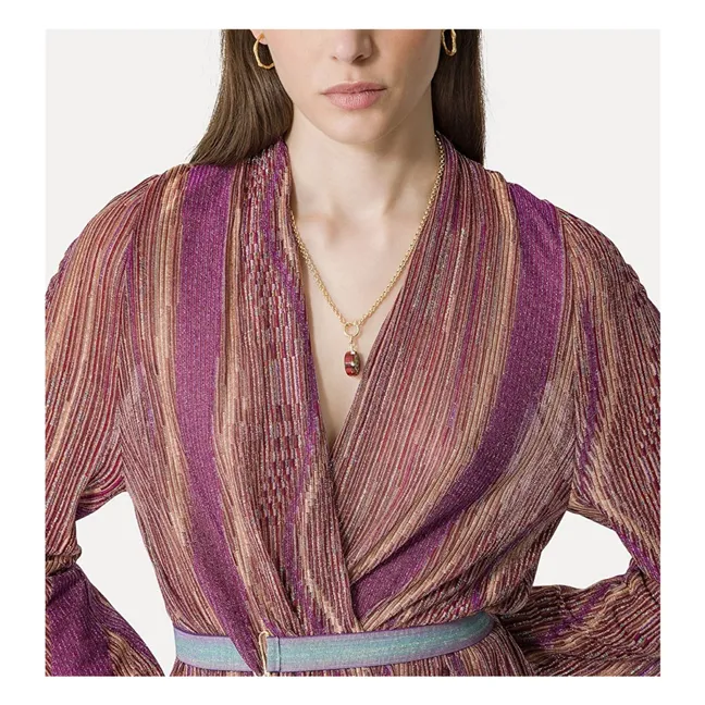 Robe Longue Métallisée | Violet