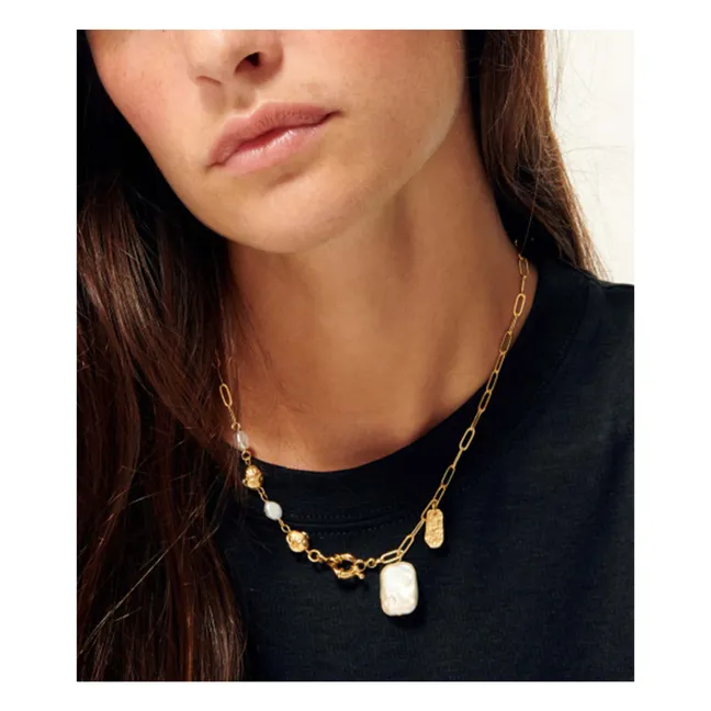 Collier Choya Pearl | Doré